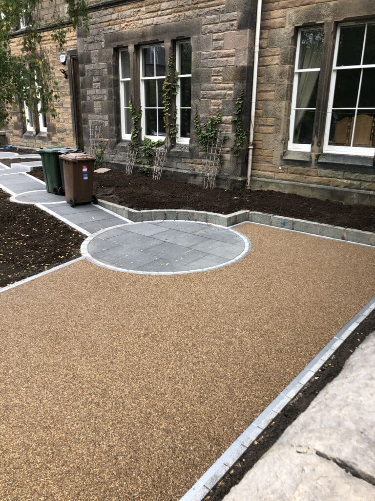 Front of house area completed with resin