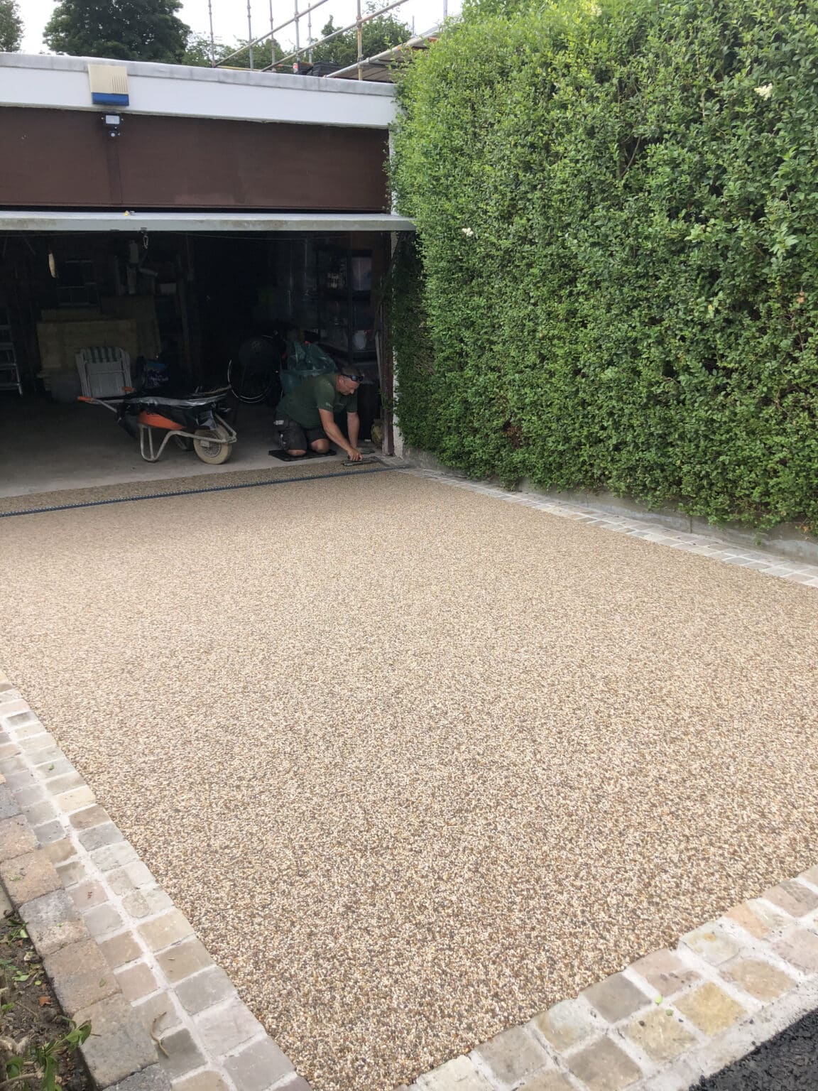 Garage area completed with resin