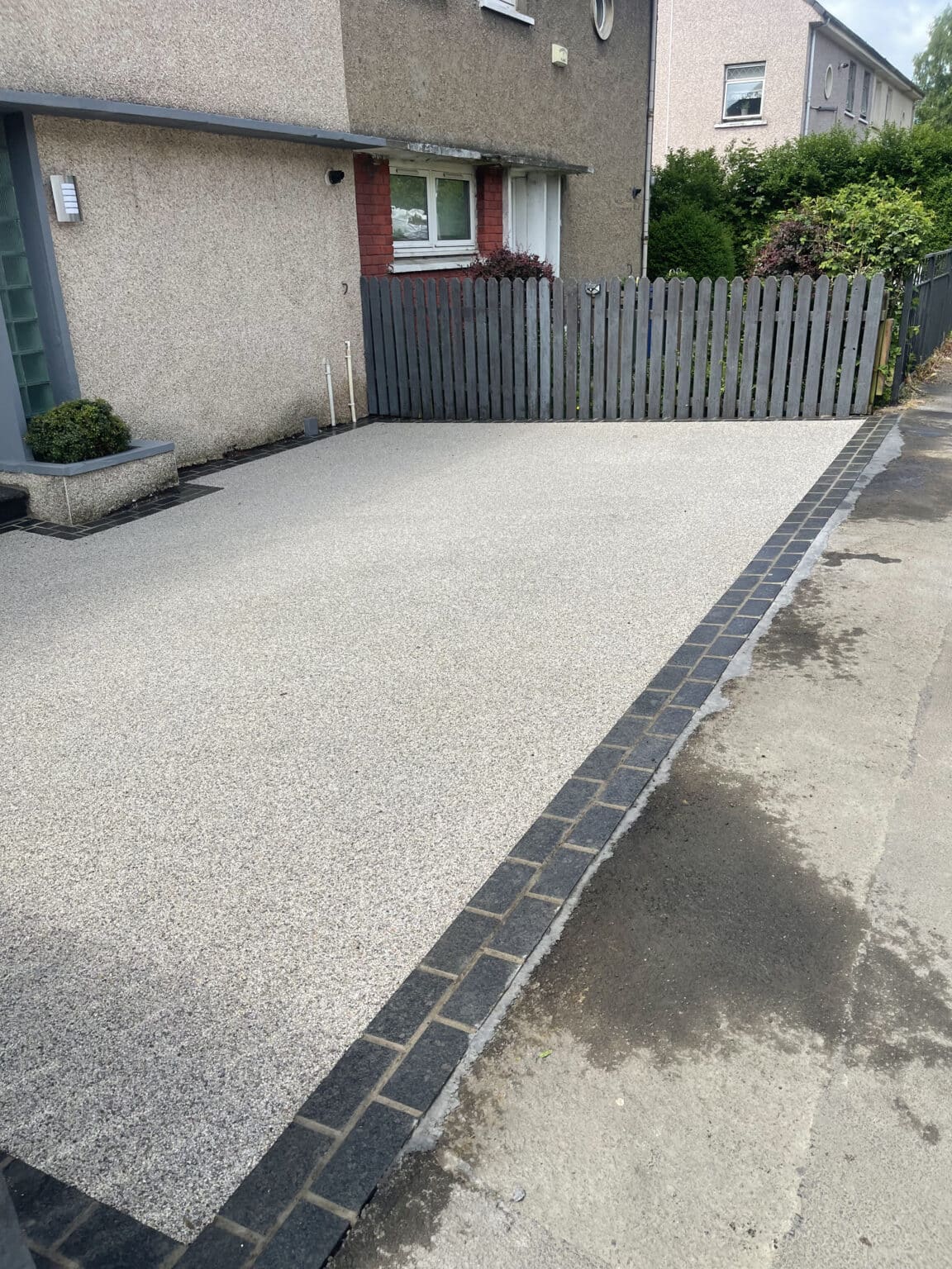 Porch area completed with resin