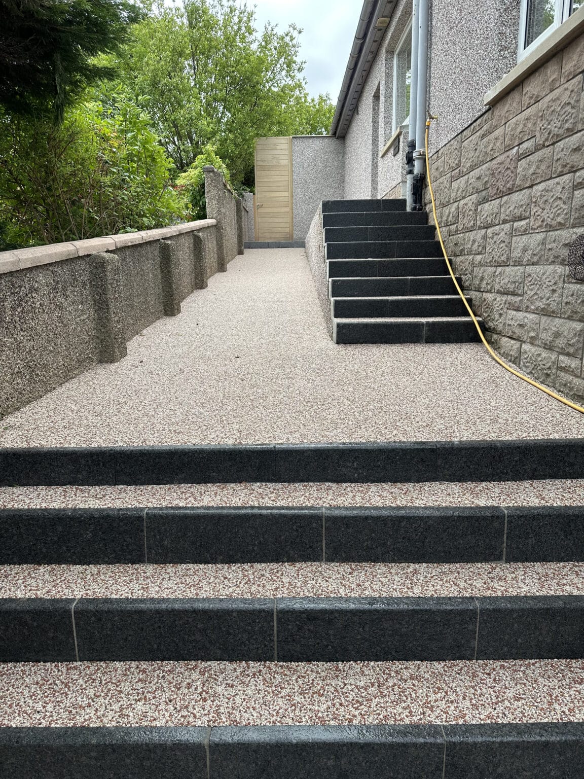 Stairs completed with resin