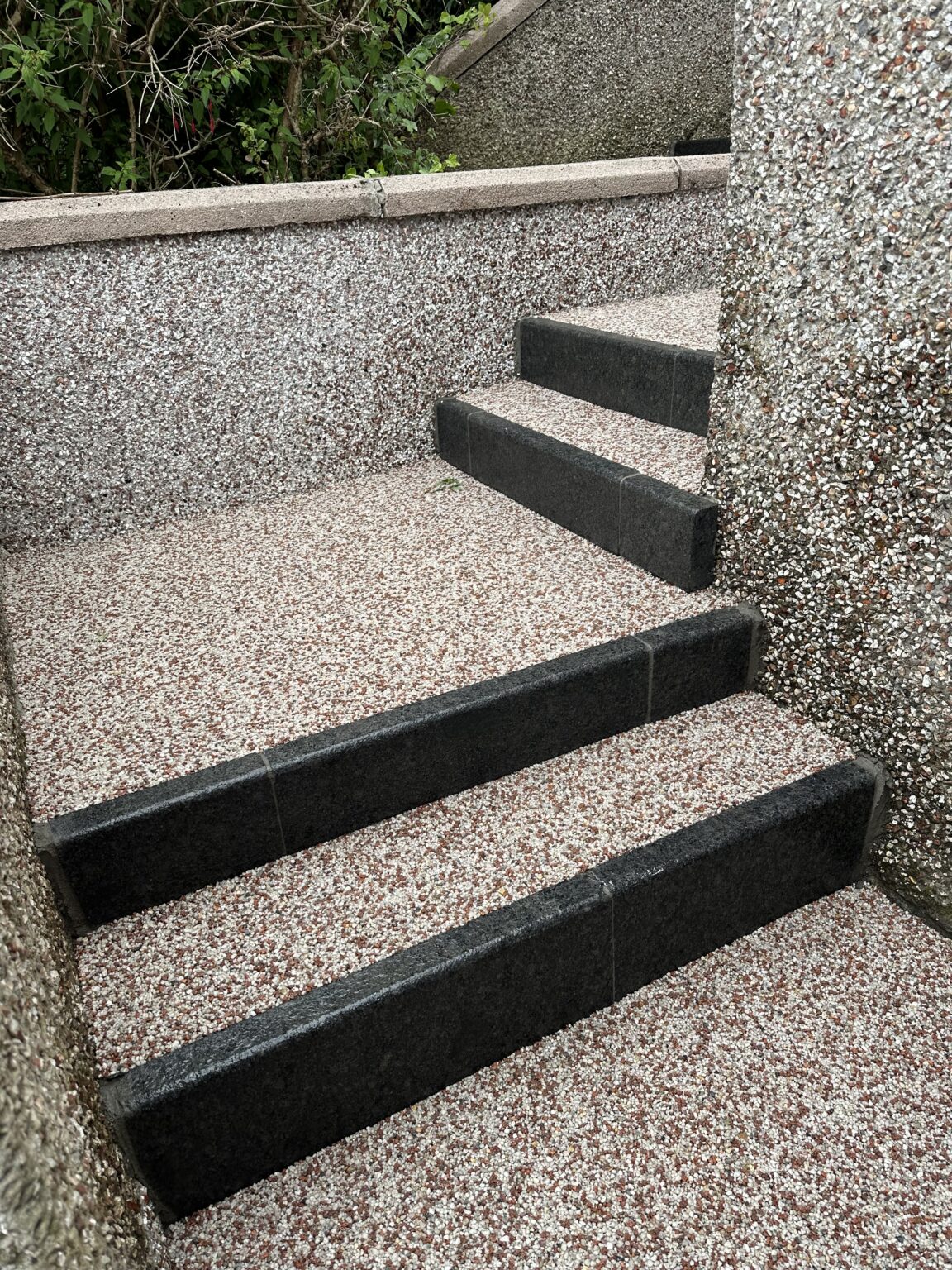 Stairs completed with resin